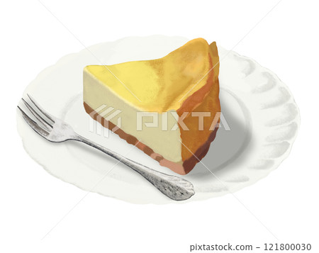Baked Cheesecake (with plate and fork) 121800030
