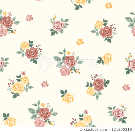 Charming Hand Drawn Floral and Leaf Designs 121800319