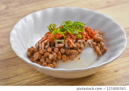 Mochi with natto and kimchi Mochi with natto and kimchi 121800361