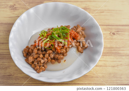 Mochi with natto and kimchi Mochi with natto and kimchi 121800363