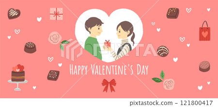 Valentine's Day image illustration design 121800417