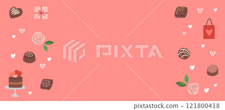 可愛的情人節巧克力框 可愛的情人節巧克力框 121800418