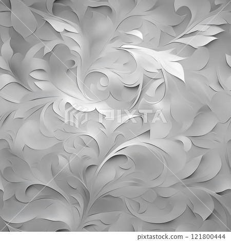 Silver arabesque seamless pattern 121800444
