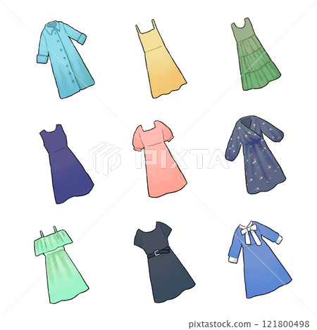 Various one piece illustration set 121800498