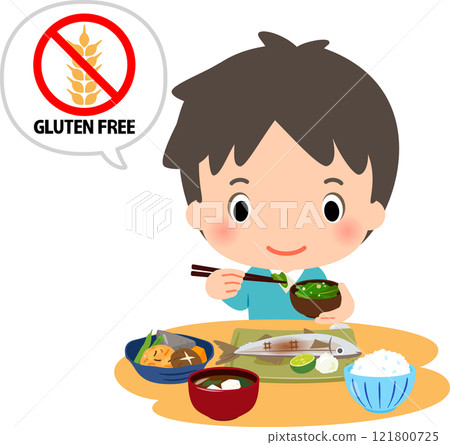 吃無麩質食物的男人 吃無麩質食物的男人 121800725