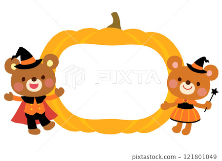 可愛的熊萬聖節留言卡 121801049