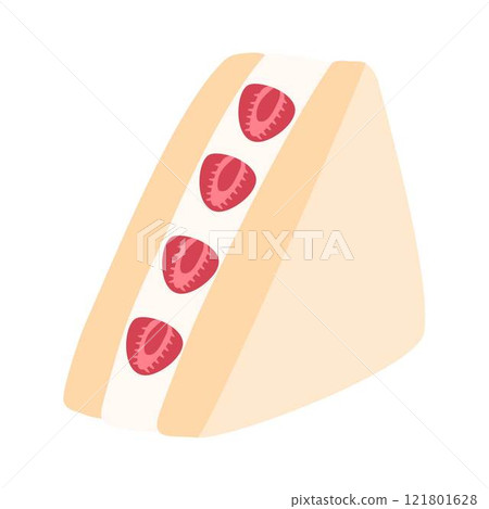 Japanese Strawberry Fruit Sandwich 121801628
