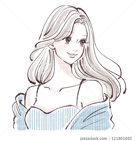 Illustration material of women and girls 121801883