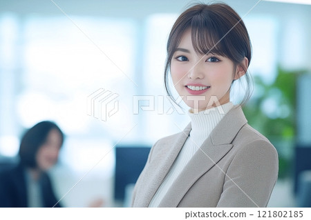 Businesswomen having a meeting "AI generated image" 121802185