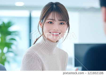 Businesswomen having a meeting "AI generated image" 121802186