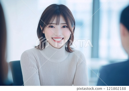 Businesswomen having a meeting "AI generated image" 121802188