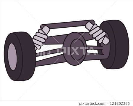 Car Steering and Suspension parts system automobile control element automotive transportation technology vehicle component design icon set 121802255