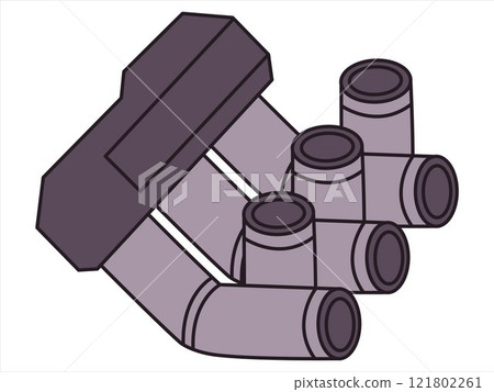 Car exhaust parts automobile element automotive vehicle equipment mechanic smoke out transportation part design icon set 121802261