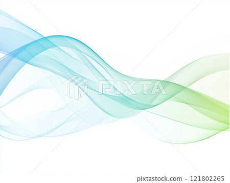 Blue and green abstract wave line background design 1 121802265