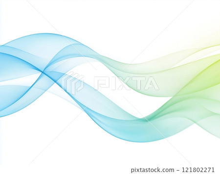 藍色和綠色抽象波浪線背景設計7 121802271