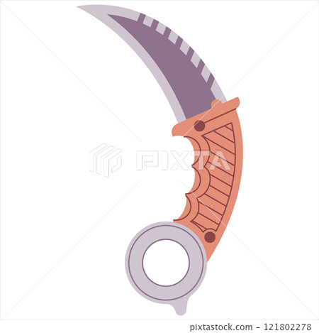 Karambit Indonesia MInangkabau Sumatra traditional weapon wood handle Indonesian heritage culture knife martial art blade Kerambit Kerambiak design icon Karambit Indonesia MInangkabau Sumatra traditional weapon wood handle Indonesian heritage culture knife martial art blade Kerambit Kerambiak design icon 121802278