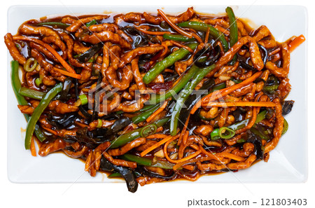 Yuxiang shredded pork, Chinese cuisine dish Yuxiang shredded pork, Chinese cuisine dish 121803403