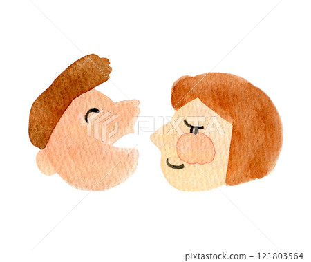 人們說話的人圖面部表情 人們說話的人圖面部表情 121803564