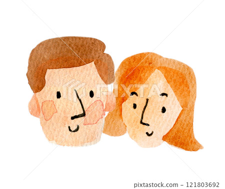 人們圖解臉部表情親密的情侶 121803692