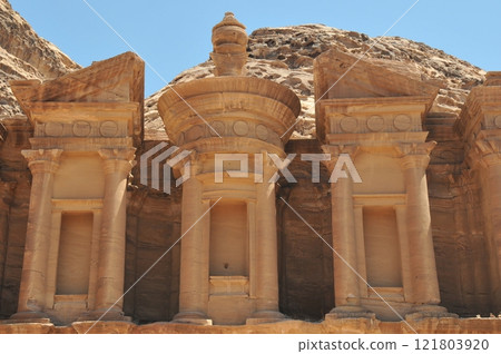 Jordan, Petra, Petra ruins, Al Deir, Nabataean temple 121803920