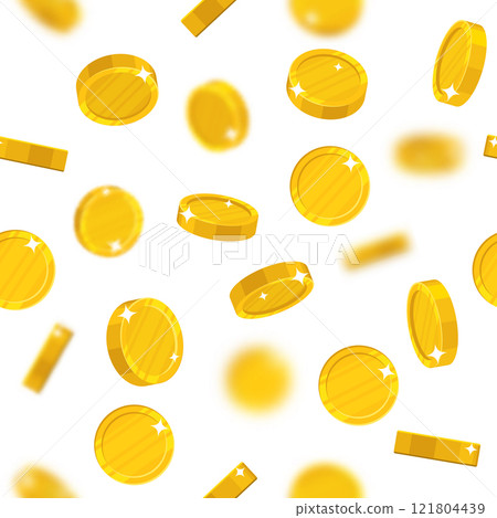 Gold coins explosion 121804439
