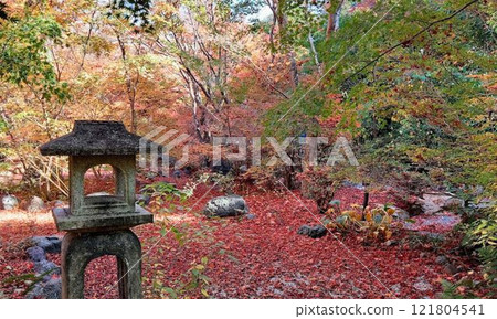 裹著秋葉的地藏菩薩像 121804541