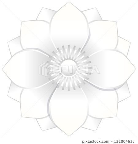 Elegant White Flower Illustration 121804635