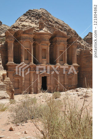 Jordan, Petra, Petra ruins, Al Deir, Nabataean temple 121804862