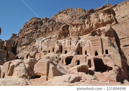 Rock-cut tombs, Petra, Jordan 121804896