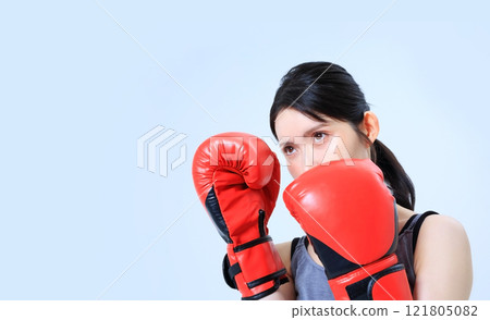 Image of a female boxer Image of a female boxer 121805082