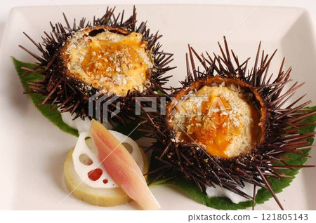 Sea urchin gratin with shell Sea urchin gratin with shell 121805143