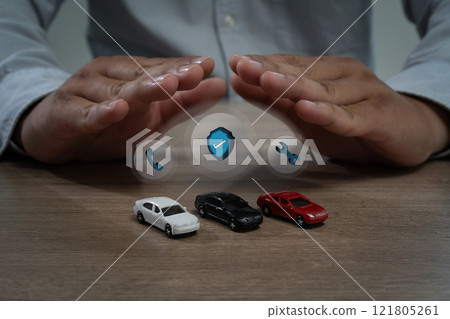 Car insurance protect car shield with concept auto insurance Car insurance protect car shield with concept auto insurance 121805261