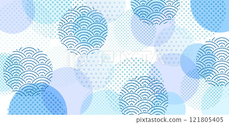 漸層藍色幾何圖案背景 121805405