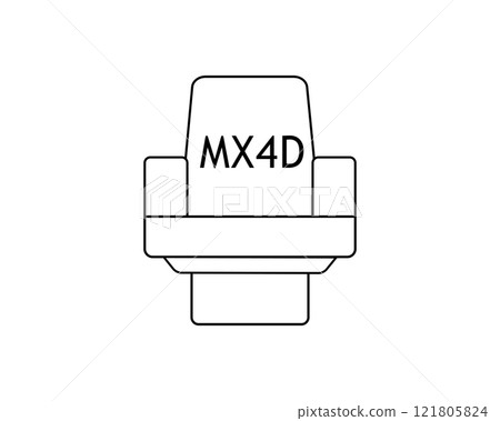 Simple line drawing of a chair for MX4D Simple line drawing of a chair for MX4D 121805824