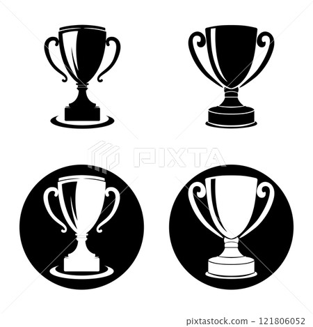 Trophy cup icon logo vector 121806052