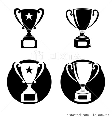 Trophy cup icon logo vector 121806053