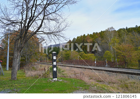 Signpost at Shiokari Pass, Wassamu Town 121806145