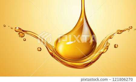 "Golden glitter liquid abstract background." 121806270