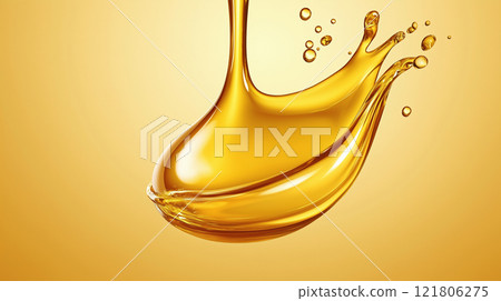"Golden glitter liquid abstract background." 121806275