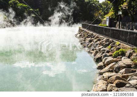 Beautiful view of Thermal Valley in Beitou, Taipei, Taiwan, Located beside Beitou Hot Spring Park. Thermal Valley in Beitou, Taipei, Taiwan. Beautiful view of Thermal Valley in Beitou, Taipei, Taiwan, Located beside Beitou Hot Spring Park. Thermal Valley in Beitou, Taipei, Taiwan. 121806588
