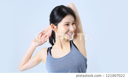 Women's exercise and stretching image Women's exercise and stretching image 121807022
