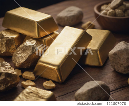 gold bars close up gold bars close up 121807078