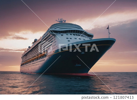 tourist cruise ship seascape 121807413