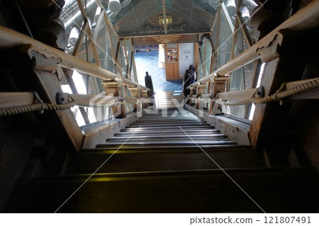 Inside the Sanmon Gate at Nanzenji Temple in Kyoto 121807491