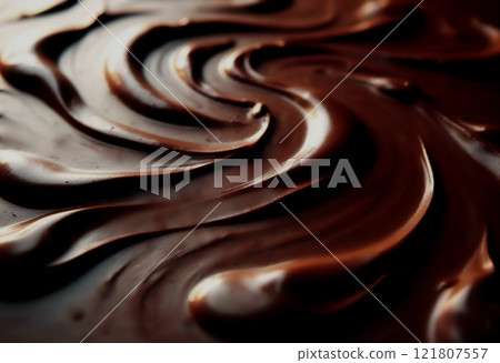 Melted chocolate with a rich taste [Generative AI] 121807557