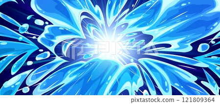Comic anime water explosion Comic anime water explosion 121809364