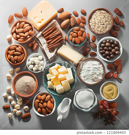 Earthy Tones of Nutritional Delights 121809403