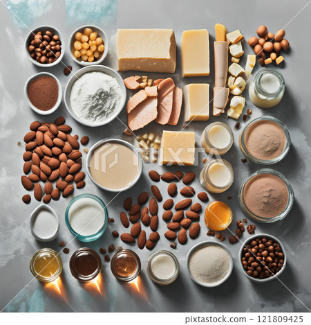 Earthy Tones of Nutritional Delights 121809425