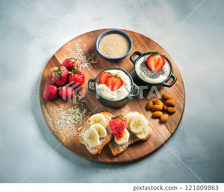 Artful Arrangement of Delicious Treats 121809863