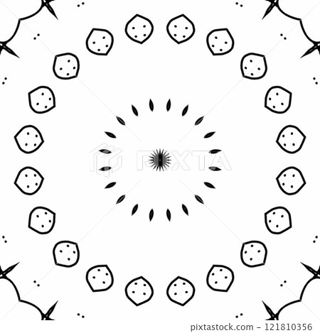 Coloring book page for kindergarten school students. Mandala colouring for traditional festive decoration. Artwork for practicing color fill up. Doodle work sample for learning purpose Coloring book page for kindergarten school students. Mandala colouring for traditional festive decoration. Artwork for practicing color fill up. Doodle work sample for learning purpose 121810356